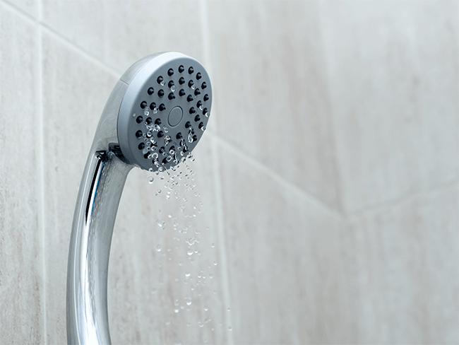 Low water pressure in showerhead