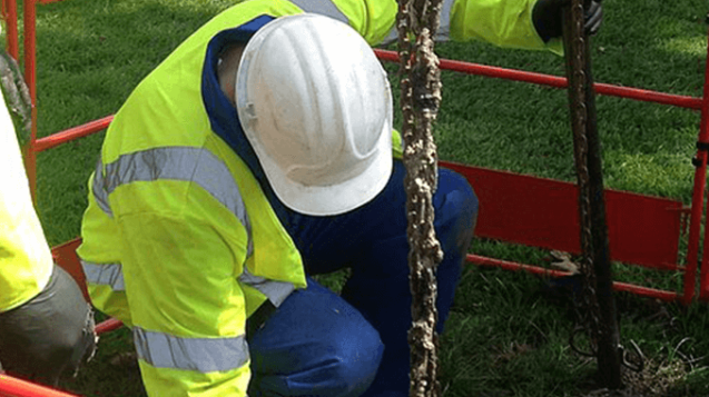 Pump engineer fixing pump