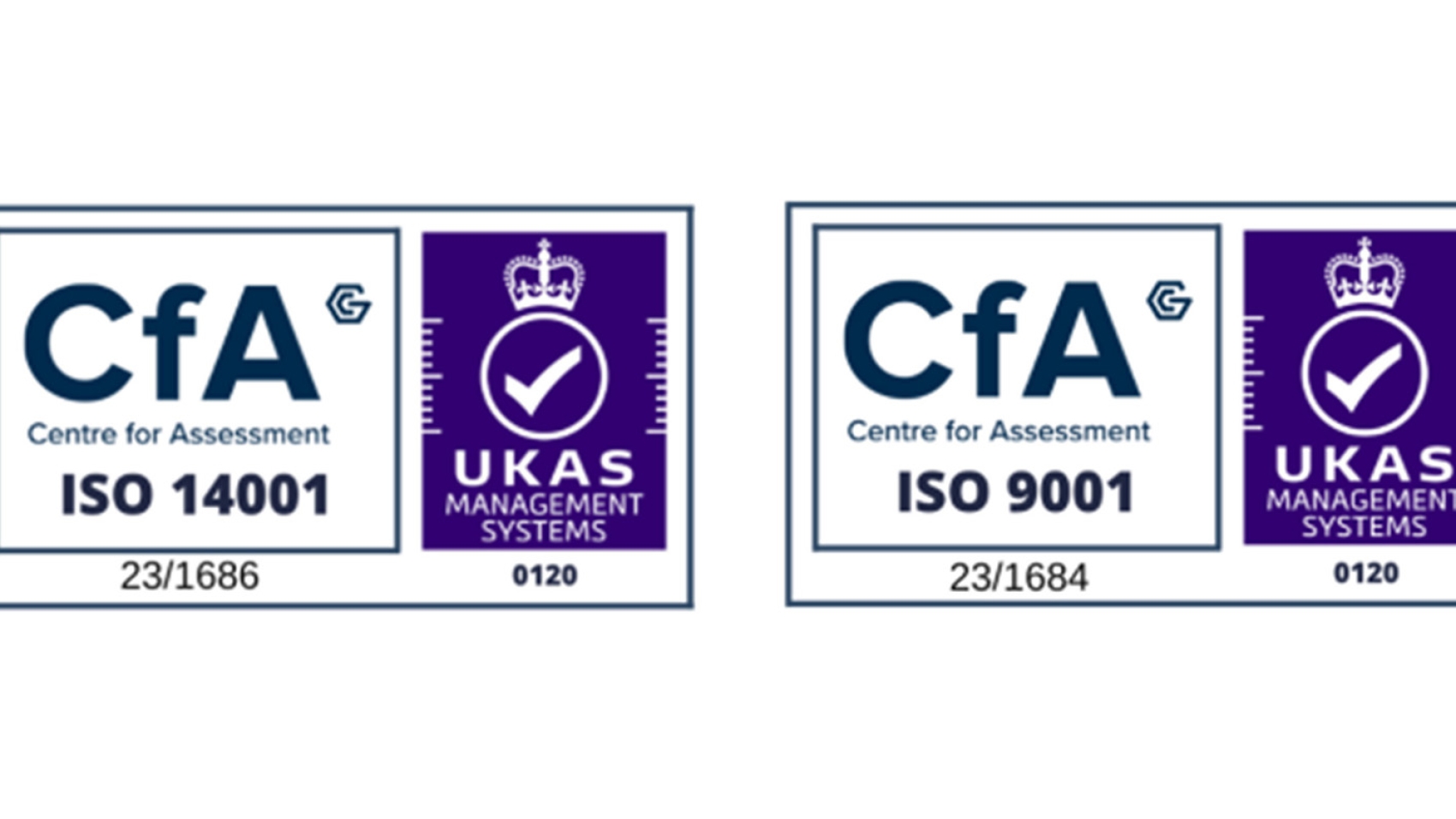 An image of the logos for ISO 14001 and ISO 9001